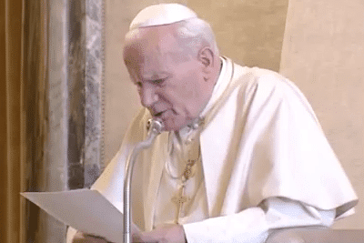 Pope John Paul II addresses CAPP members in 1993 at the Vatican during the inaugural annual conference