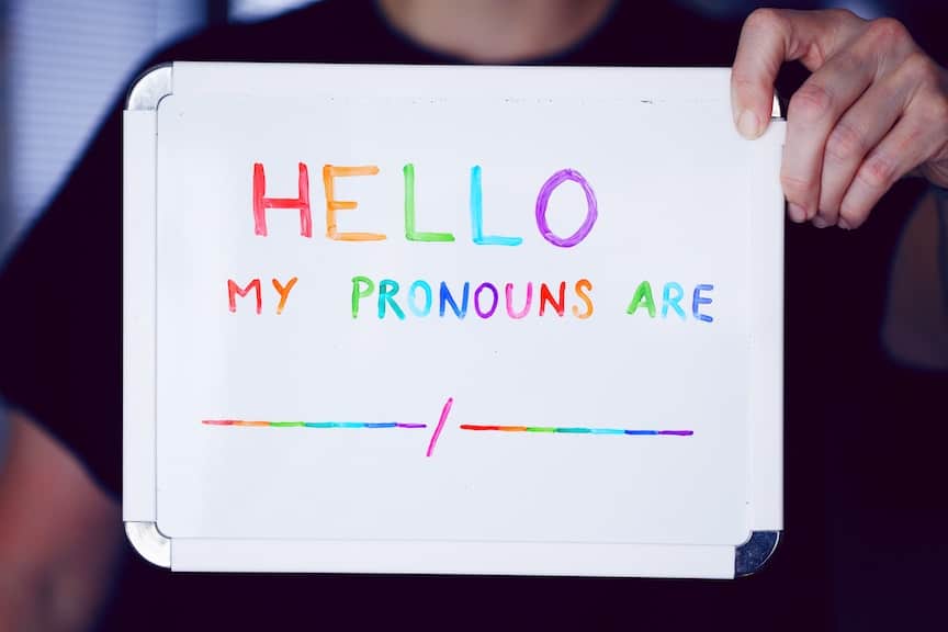 Gender identity theory says male and female are inadequate and tries to force others to use preferred pronouns.